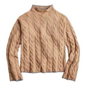 JCrew Cable-Knit Cotton-Cashmere Sweater